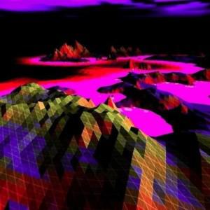 Dark colorful computer generated abstract map