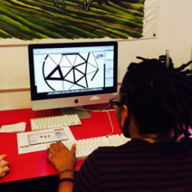 Student on computer