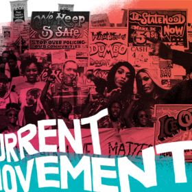 Collage of Protestors and Signs