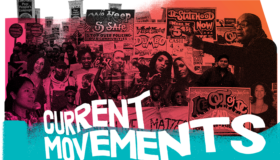 Collage of Protestors and Signs