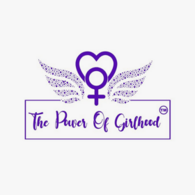 Power of Girlhood logo with wings, a heart, and the female symbol