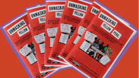 a fanned-out stack of 6 Unmasking Yellow Peril zines