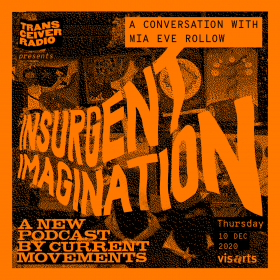 Title "Insurgent Imagination" over a pixelated abstract background